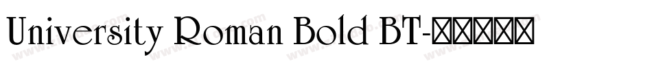 University Roman Bold BT字体转换